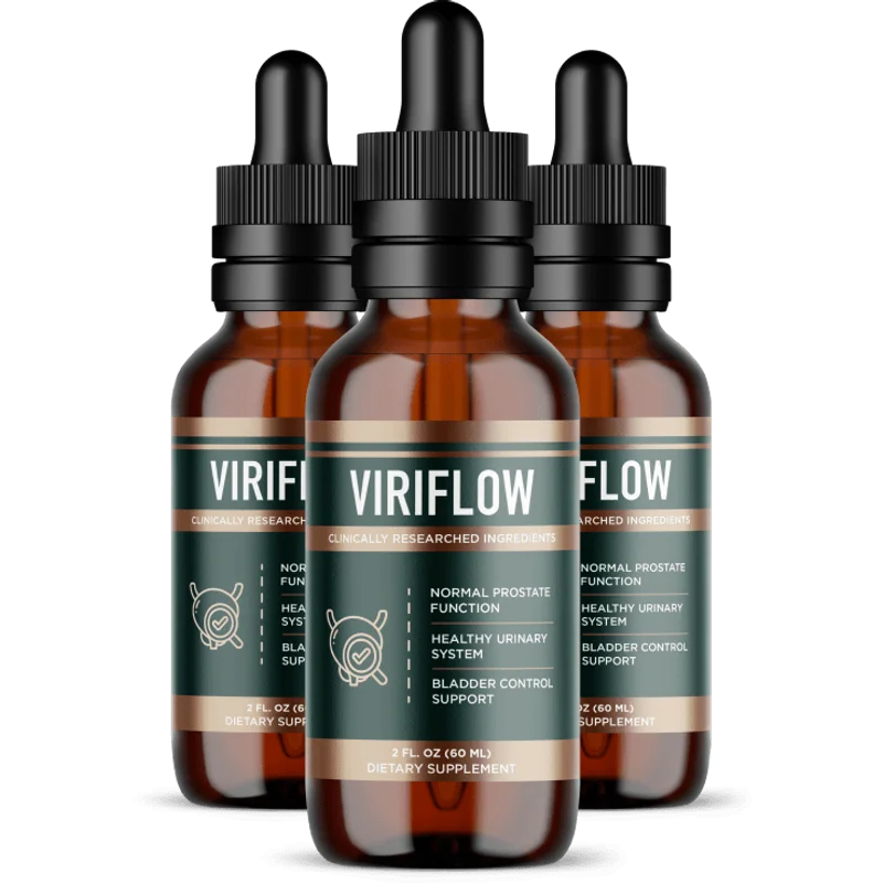 ViriFlow Men's Wellness Relief Supplement — 3 Bottle / 90 Day Pack